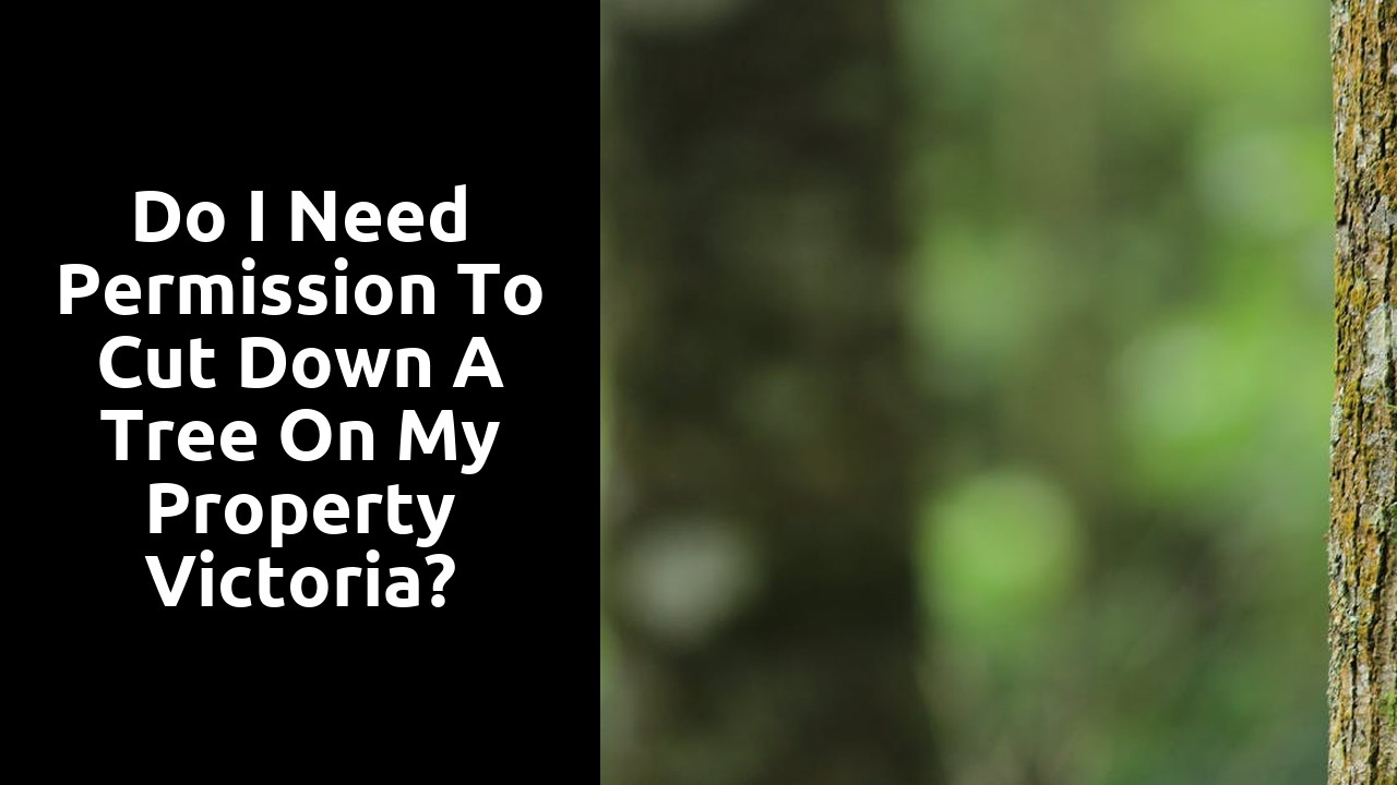 Do I need permission to cut down a tree on my property Victoria?